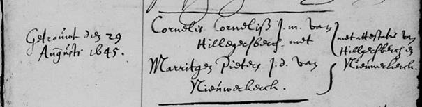 Marijtie Pieters van der Torre ca1625 x Cornelis Cornelisz trouwboek Rotterdam