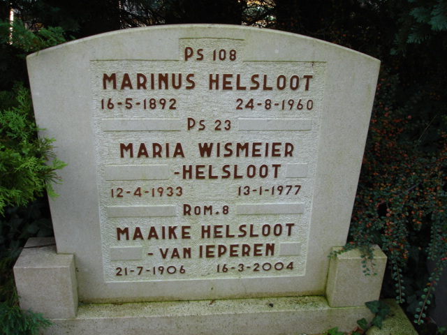 Marinus Helsloot 1892 grafsteen