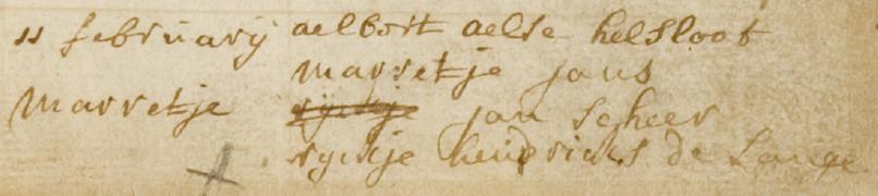 Marretje Helsloot 1735 doopboek