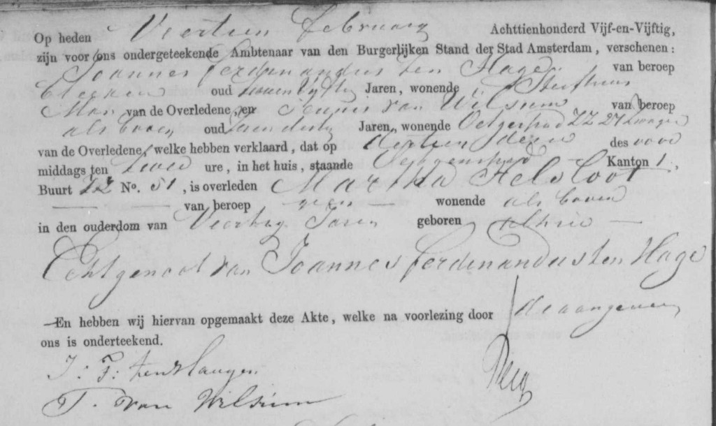Martha Helsloot 1814 overlijdensakte