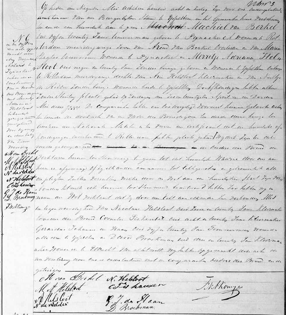 Merretje Adriana Helsloot 1839 huwelijksakte