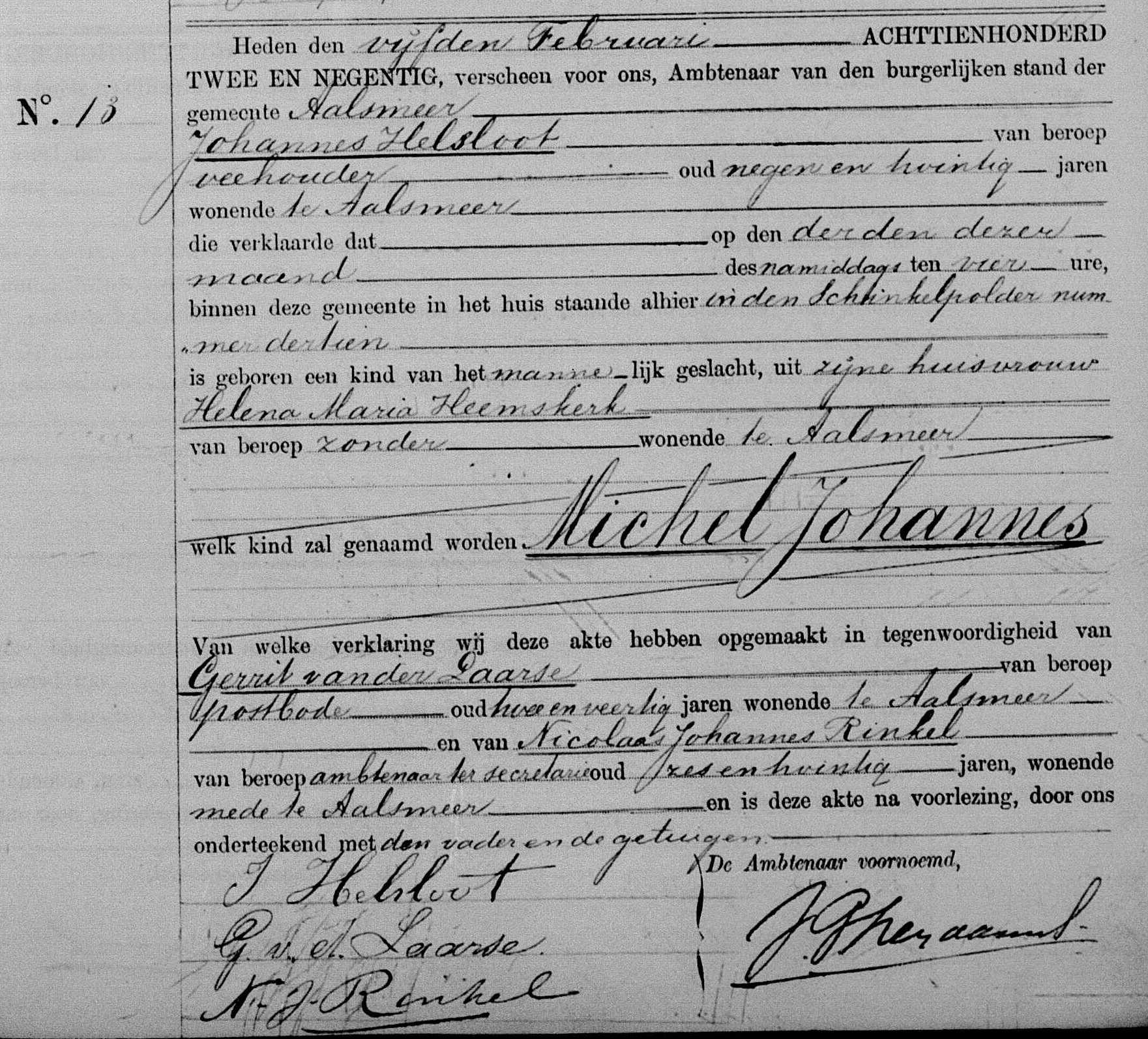 Klik voor foto in apart venster michel_johannes_helsloot_1892_geboorteake.jpg