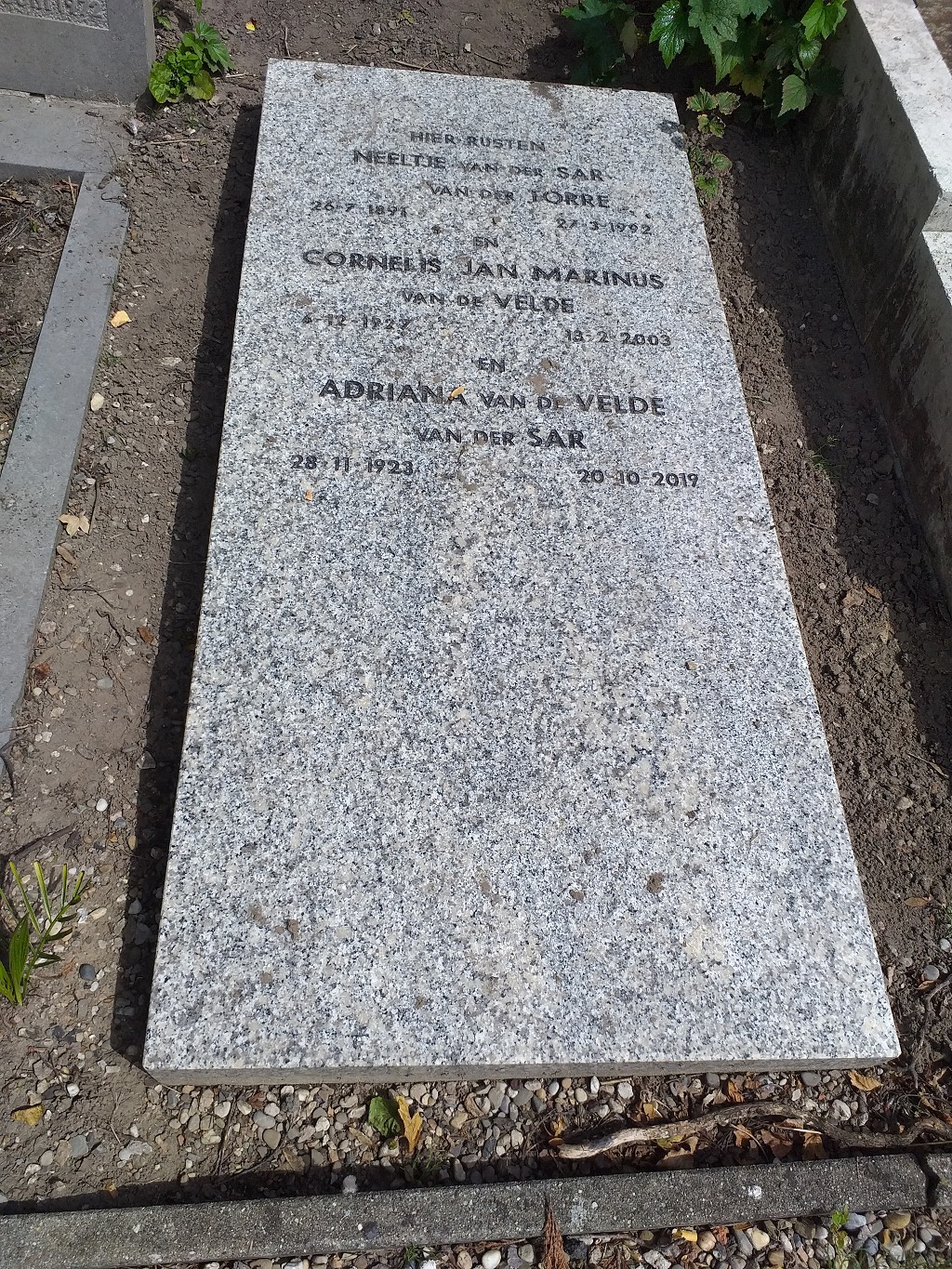 Neeltje van der Torre 1891 grafsteen