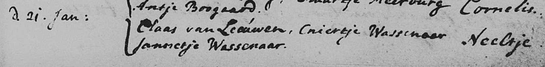 Neeltje van Leeuwen 1753 doopboek