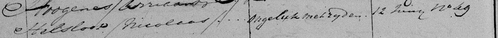Nicolaas Helsloot 1768 oorzaak overlijden