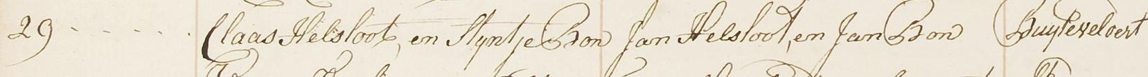 Nicolaas Helsloot 1768 x Christina Dirksdr Bon huwelijksregister