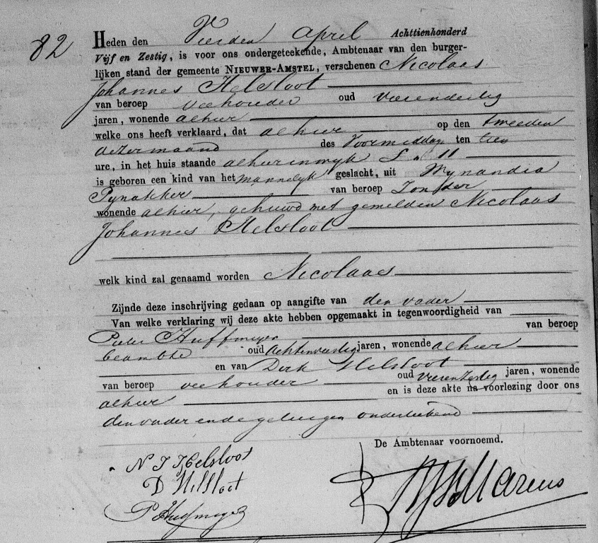 xNicolaas Helsloot 1865 geboorteakte