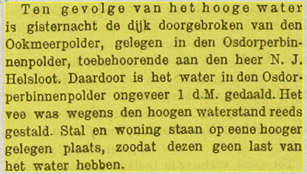 Nicolaas Johannes Helsloot 1830 ; Leidsch Dagblad 28-10-1892