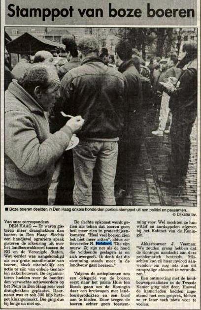 Nicolaas Jozephus Helsloot 1931 boerenprotest ; Nieuwsblad van het Noorden 3-12-1992
