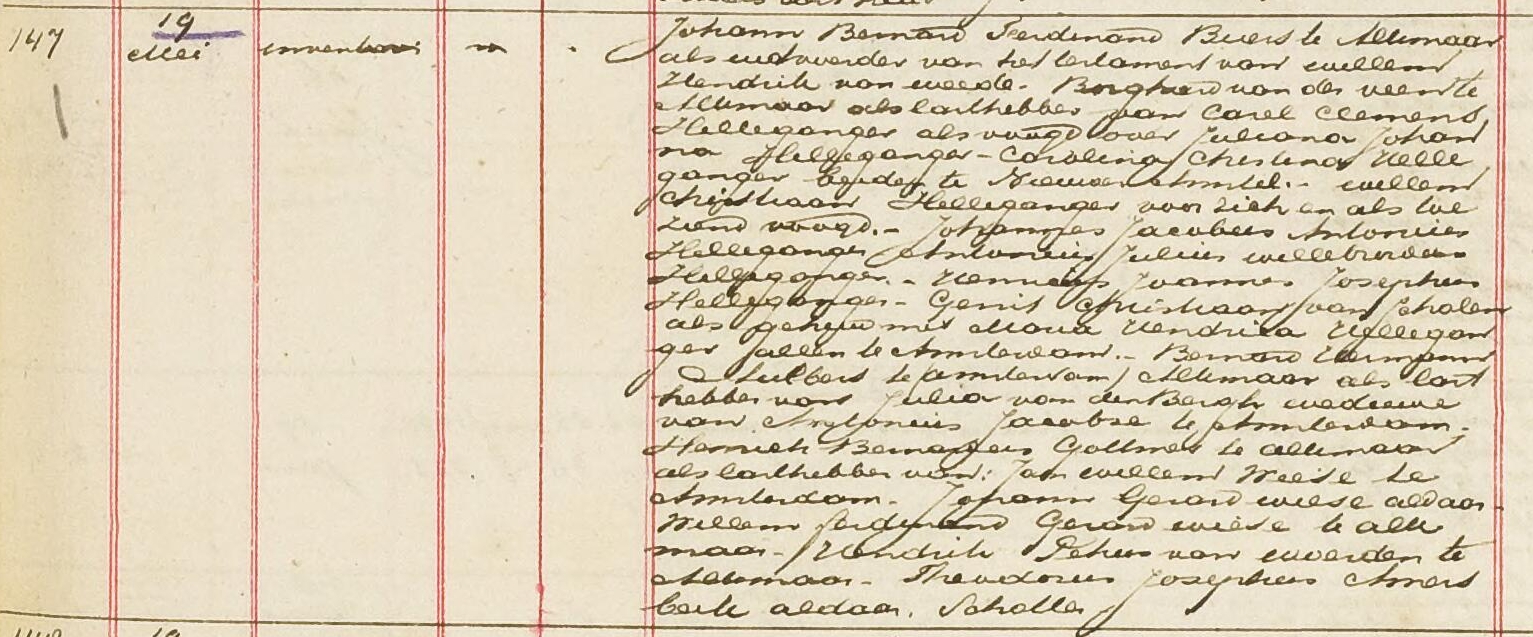 Notariële akte op 19 mei 1886 te Alkmaar