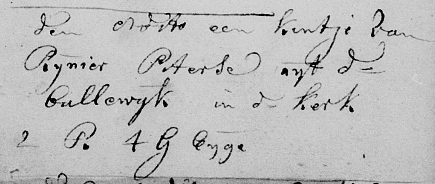 Paulus Reinersschen van Muijen begraafboek
