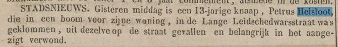 Petrus Helsloot 1831 Algemeen Handelsblad 22-05-1846, Dag