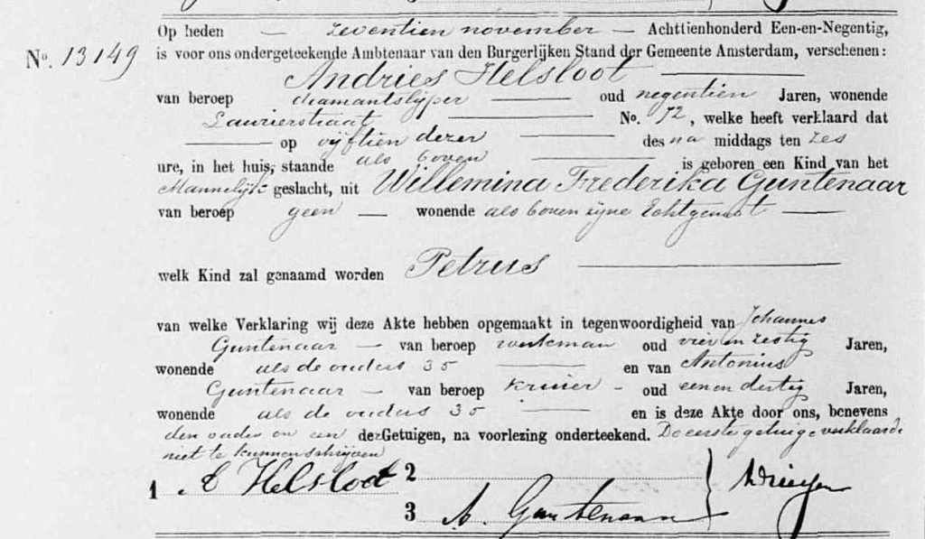 petrus_helsloot_1891_gebooreakte.jpg