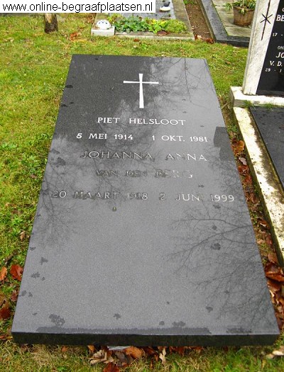 Petrus Helsloot 1914 grafsteen