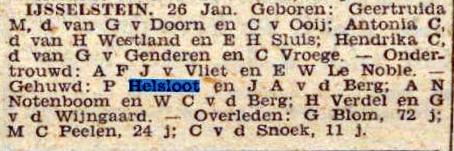 Petrus Helsloot 1914 trouwbericht 5-2-1944