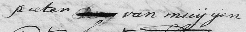 Pieter Reijniersse van Muijen handtekening I