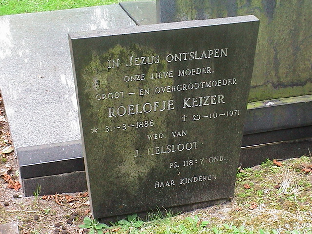 Roelofje Keizer grafsteen