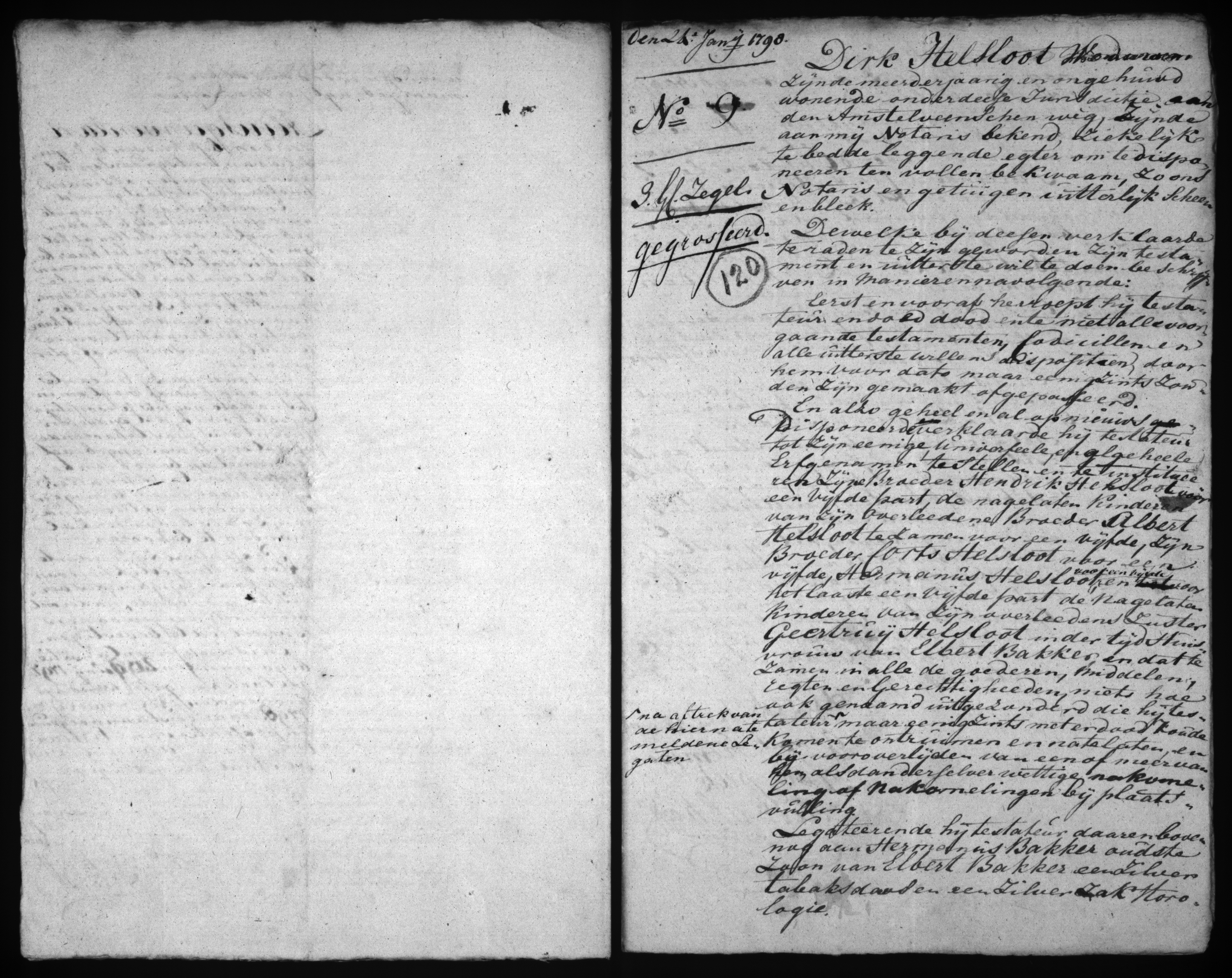 Theodorus Helsloot 1746 testament 1798 I