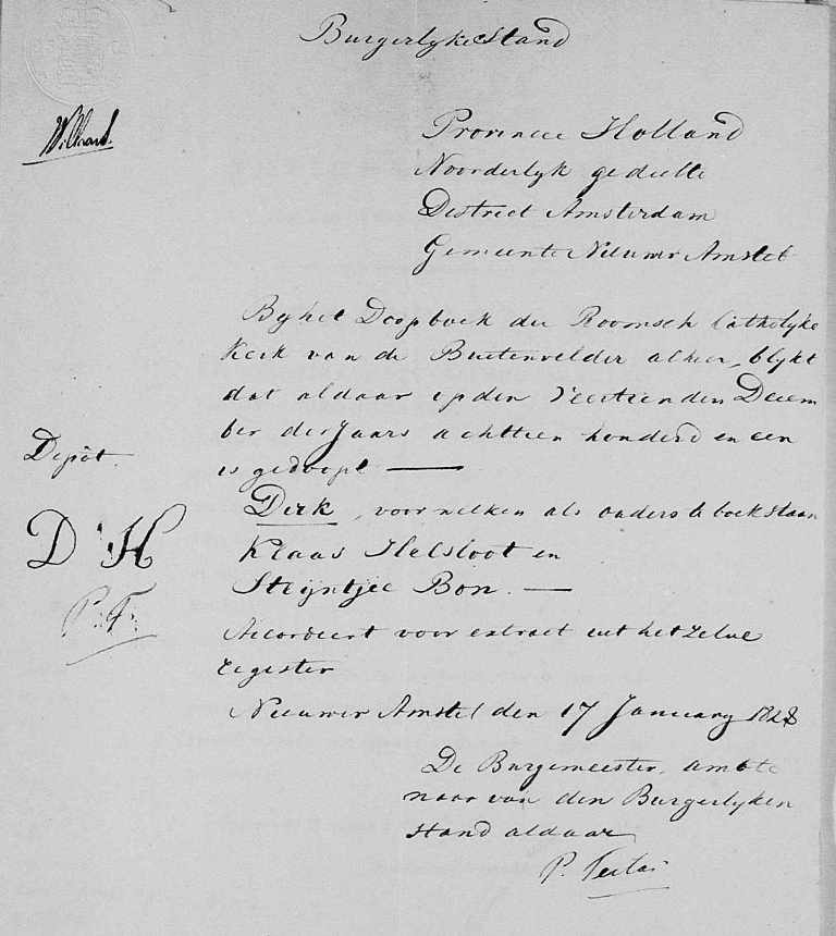 Theodorus Helsloot 1801 doopextract