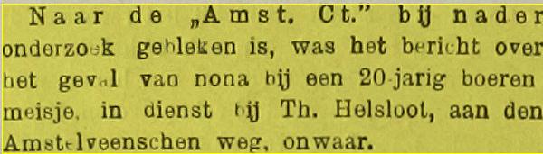 Theodorus Helsloot 1858 ; Leidsch Dagblad 26-11-1896