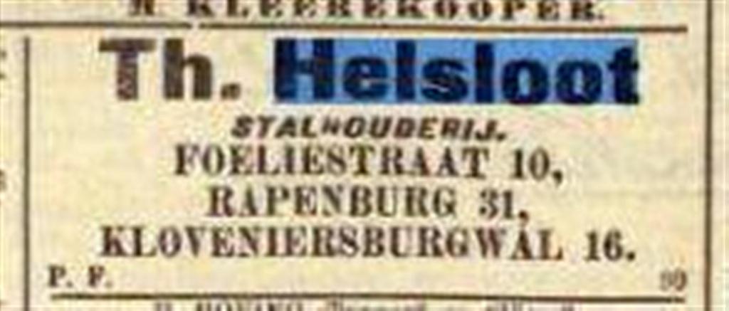 Theodorus Jacobus Helsloot 1865 stalhouderij ; Isrl. Weekblad 22-9-1911