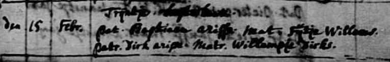 Trijntje Bastiaanse Westerhoven doopboek