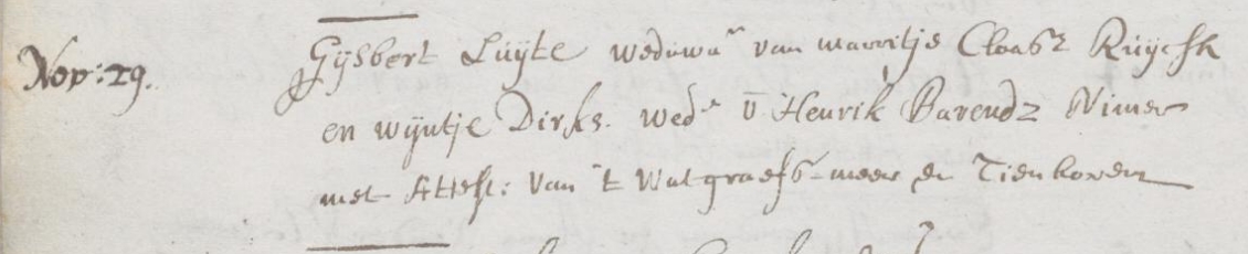Wientie Dircksdr Velthuijse x Gijsbert Luijten trouwboek Abcoude