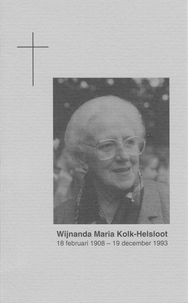 Wijnanda Maria Helsloot 1908 bidprentje