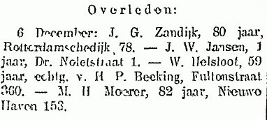 Wijntje Helsloot 1881 overlijdensbericht