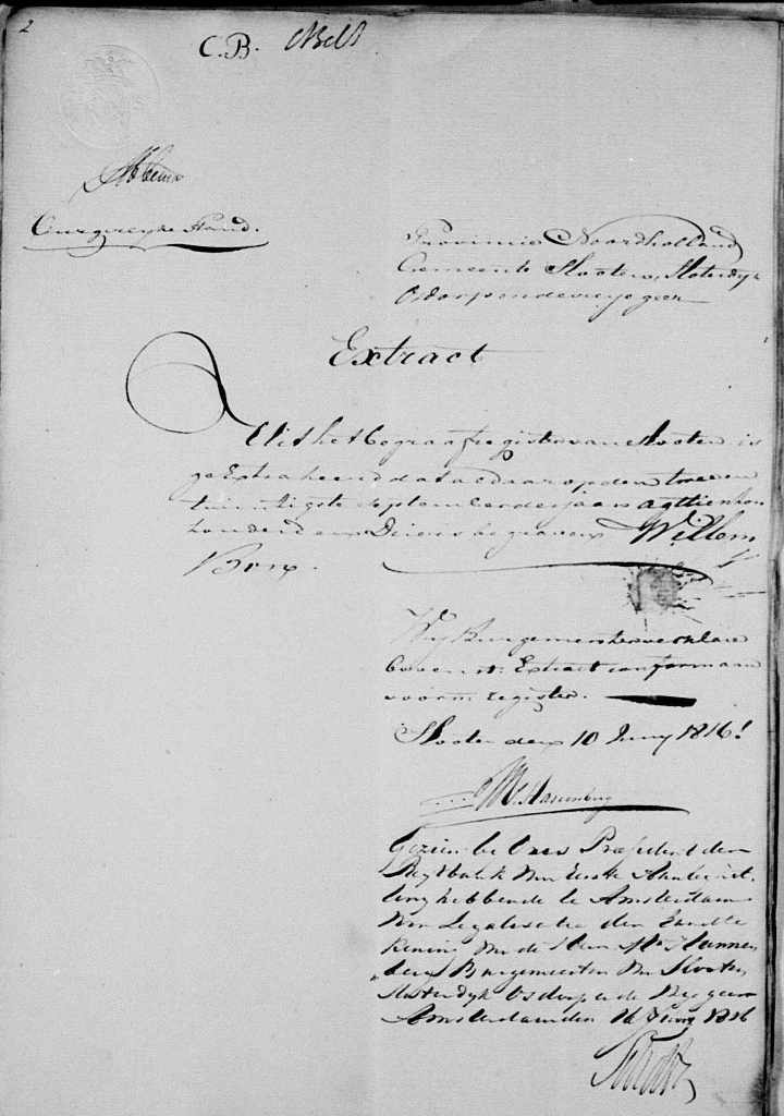Wilhelmus Korneliszn Bon 1743 overlijdensextract