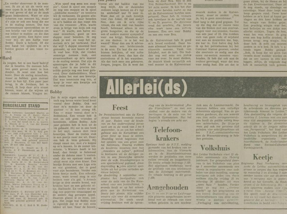 Wilhelmus Michael Johannes Maria Helsloot 1933 ; Leidse Courant 29-08-1974 III