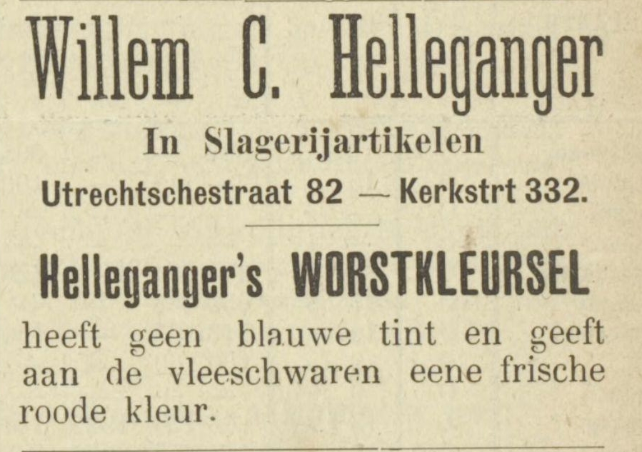 Willem Christiaan Helleganger 1854 Orgaan van den Nederlandschen Slagersbond, jrg 4, 1897, no 24, 15-09-1897