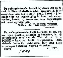 Willem van der Torre 1848 overdacht zaak